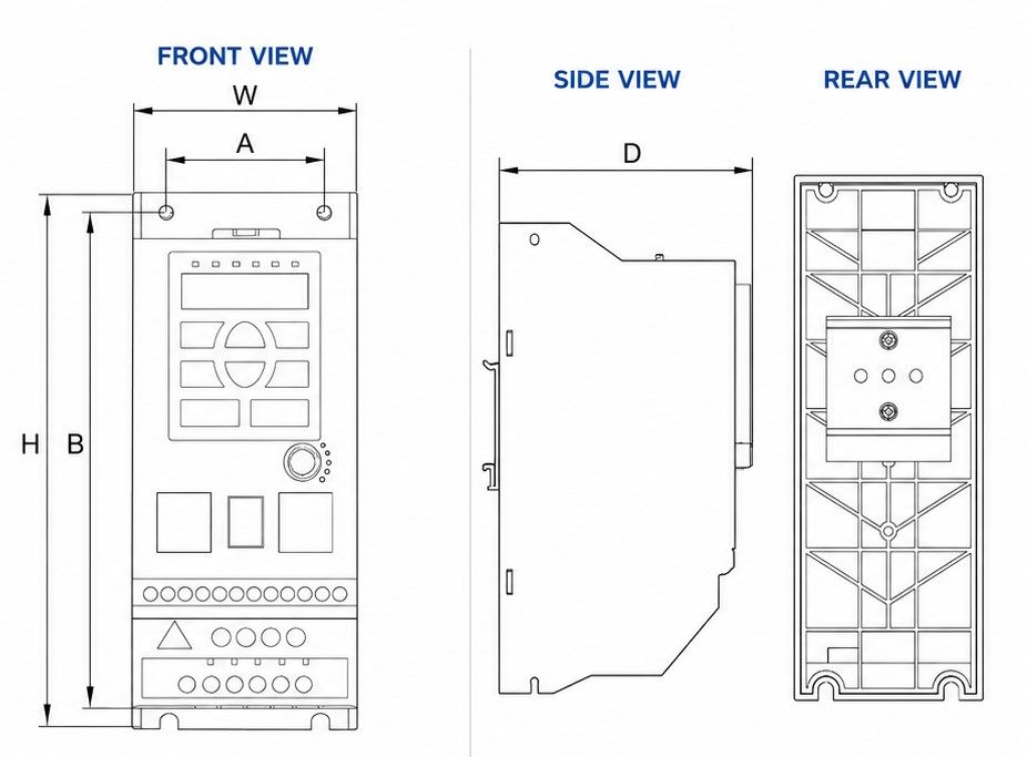 VD20 mounting dimension diagram